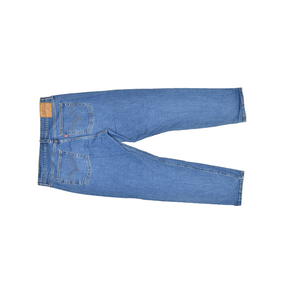 Levi's Premium Wedgie Jeans Regular Size 31x26 Straight Crop Blue Denim Button - Picture 1 of 8